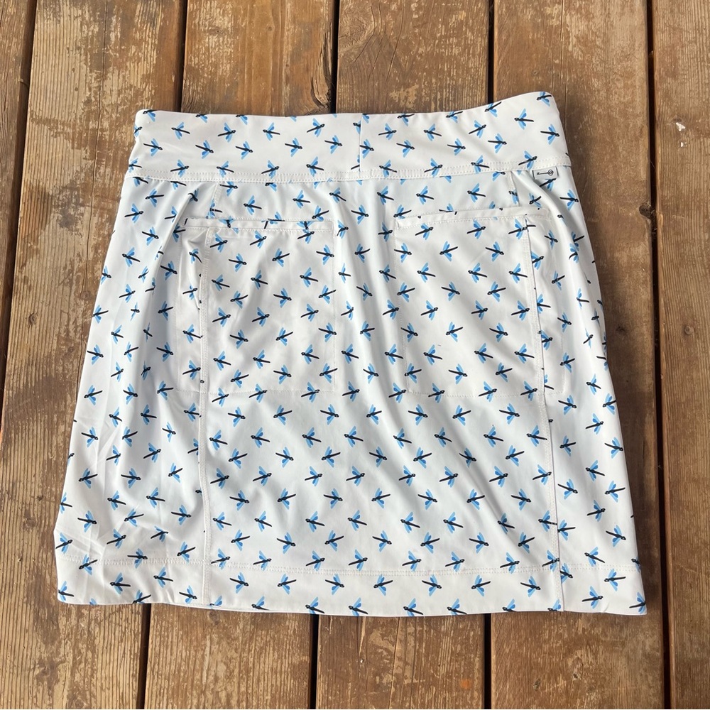 Belyn Key White Skort with Blue Dragonfly Print - Picture 7 of 8